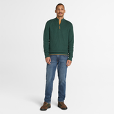 Men's Williams River Textured Quarter-Zip Sweater