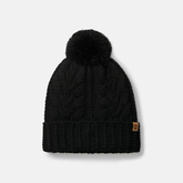 Women's Cable Beanie with Pom