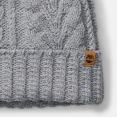 Women's Cable Beanie with Pom