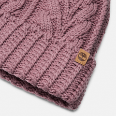 Women's Cable Beanie with Pom