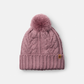 Women's Cable Beanie with Pom