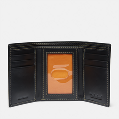 Men's Smooth Leather Trifold Wallet