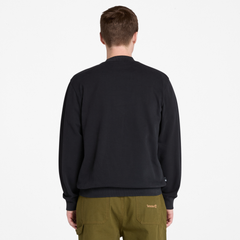 Men's Leather Badge Crewneck Sweatshirt