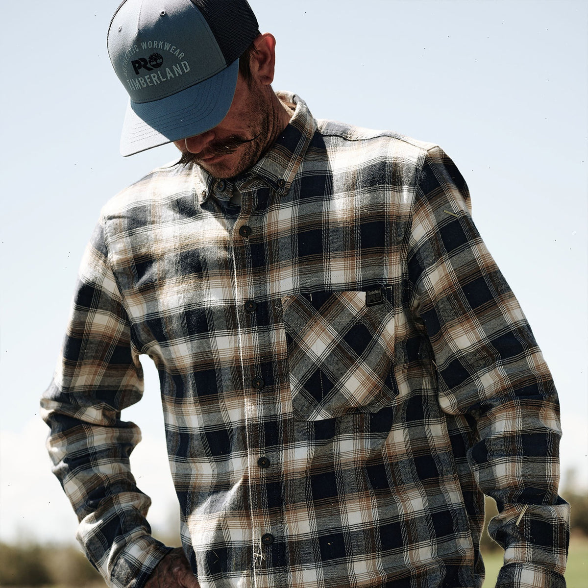 Men's Timberland PRO® Woodfort Lightweight Flannel Flex Shirt