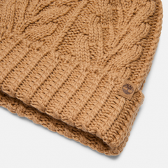 Women's Cable Beanie with Pom