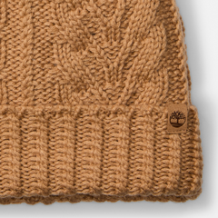 Women's Cable Beanie with Pom