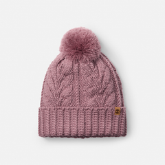 Women's Cable Beanie with Pom